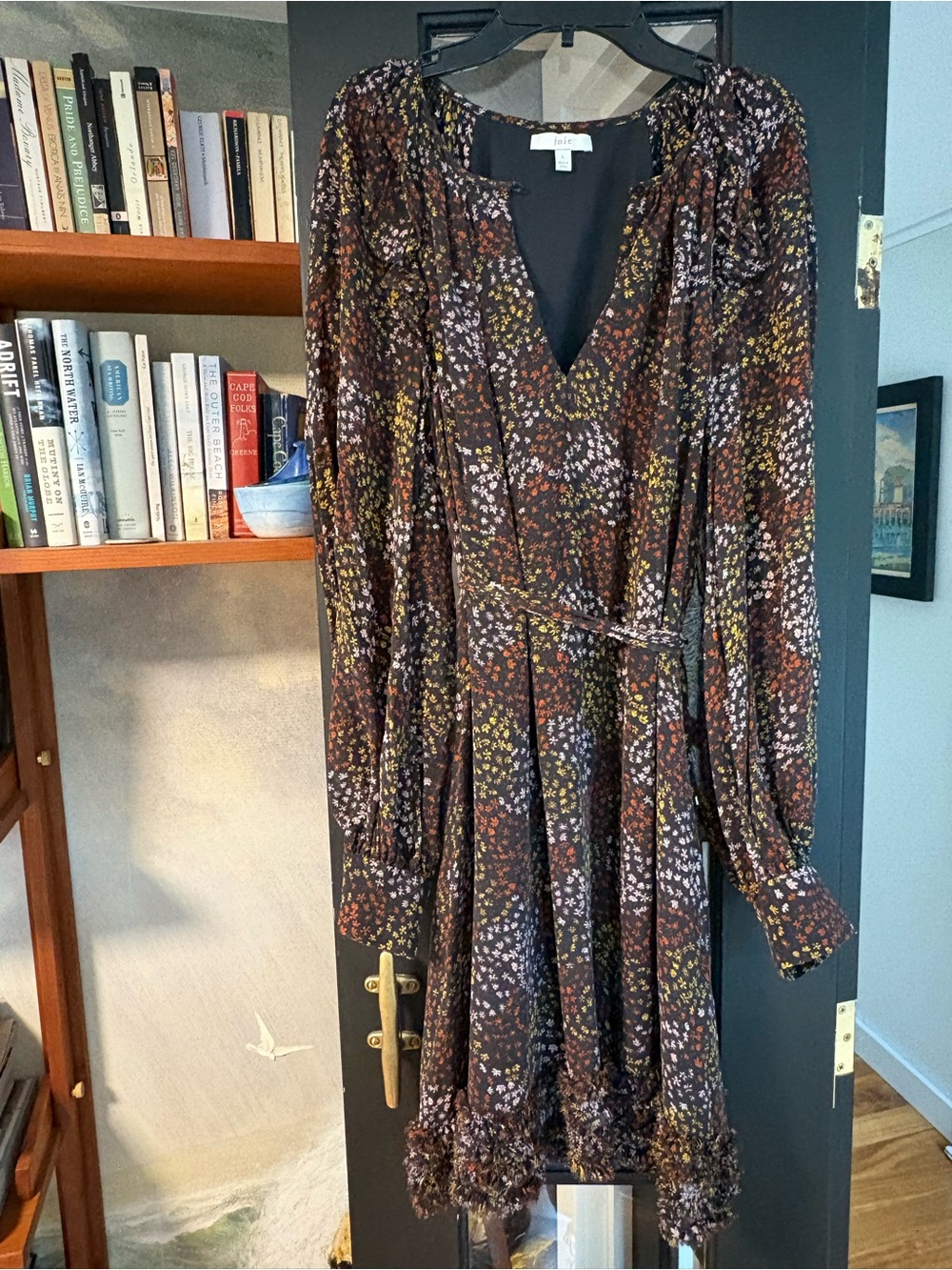 Joie Donetta Floral 100% Silk Dress L
